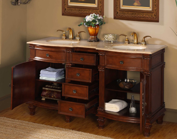 Ensemble de meuble-lavabo double 60 po Hartell