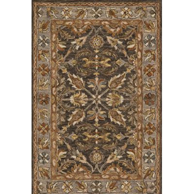 Ryler Hand Hooked Wool Oriental Indoor Rug