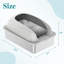 Litière pour chat en acier inoxydable avec couvercle, pelle et tapis, L 24 po x l 15,8 po x H 11,8 po-118104048