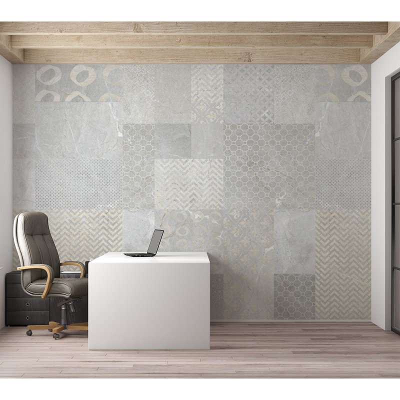 Carreaux de mosaïque en béton Kadance, L 55 po x l 78 po, Non tissé
