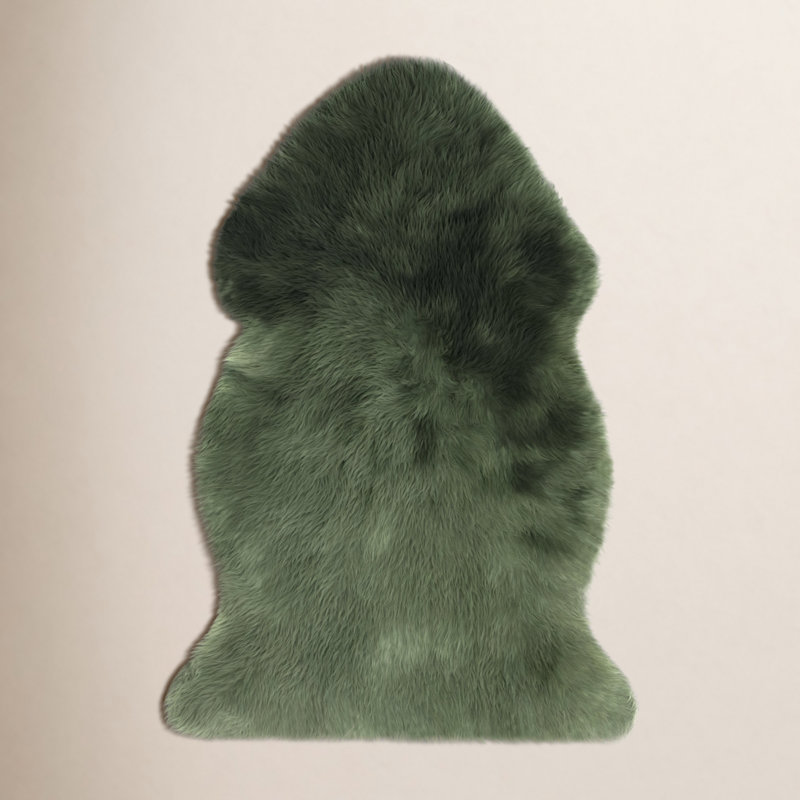 Gunnar Sheepskin Dark Green Rug