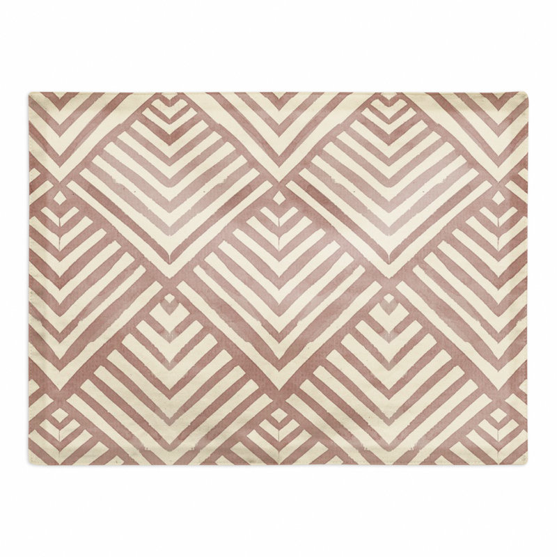 Napperon rectangulaire en coton, Beige