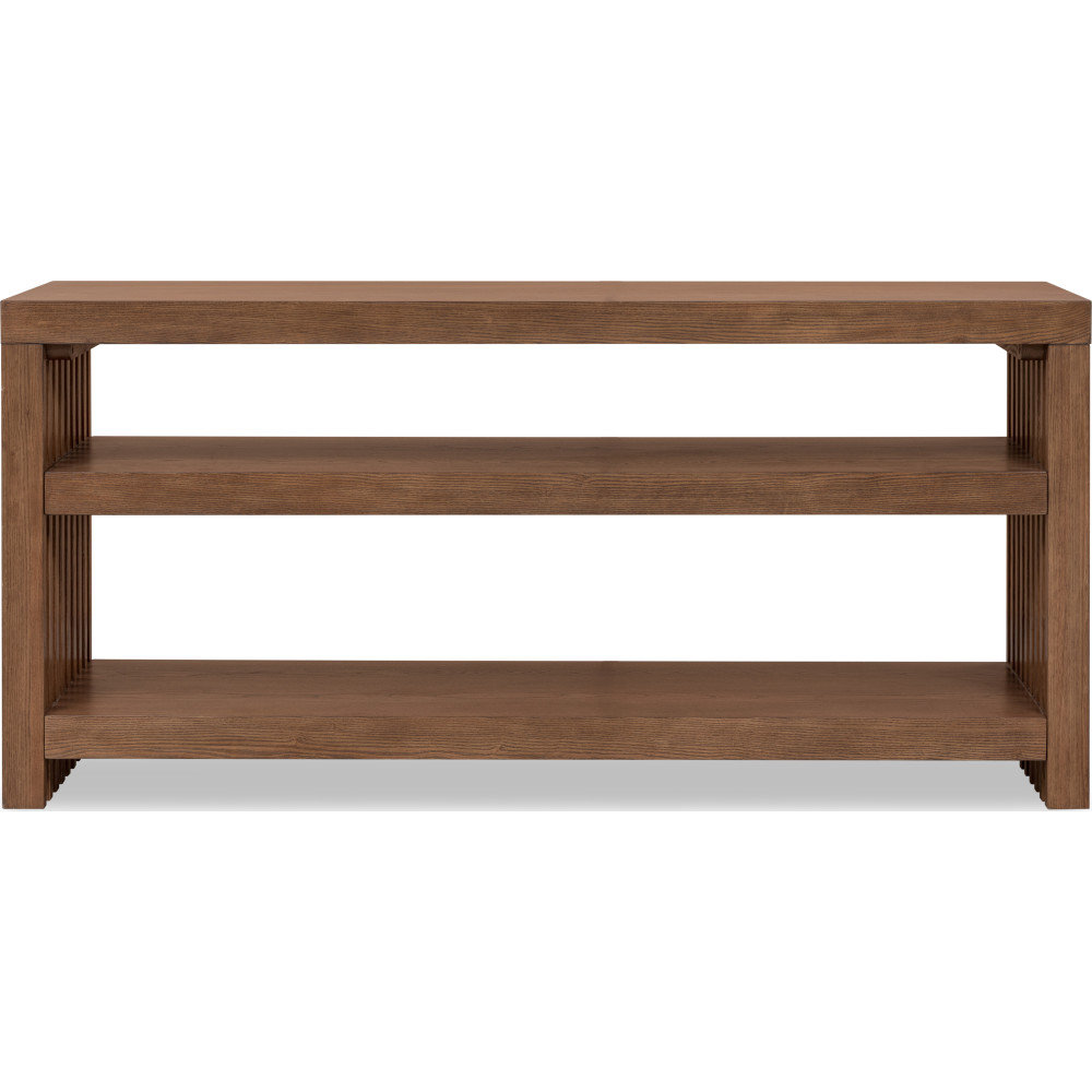 Finnian 64" Console Table, Dark Brown Wood