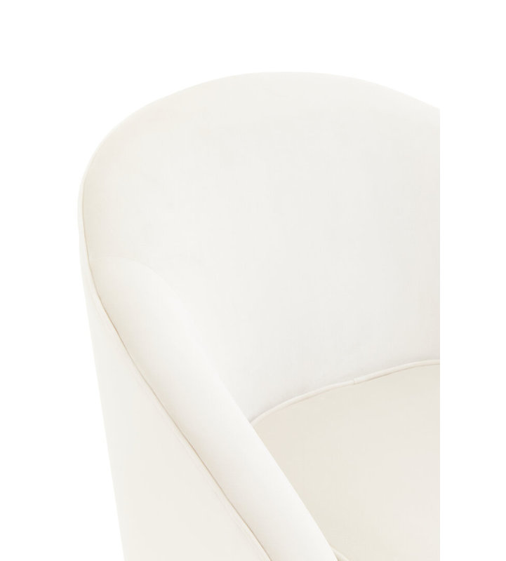 Velvet Armchair, White
