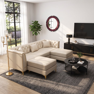 61.8" Faux Leather Chesterfield Loveseat, 2-Seater Sofa with Metal Trim