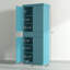 Armoire autoportante avec portes et tiroir Modern Kitchen Pantry, étagère réglable, turquoise-1074560488