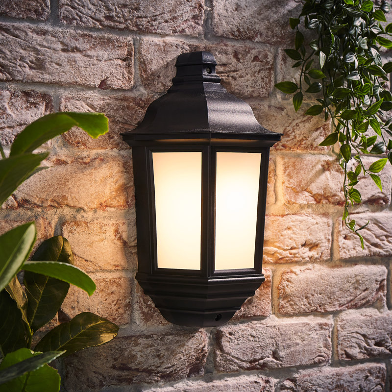 Mansell 14.37" H Outdoor Wall Lantern   , No, No, Black