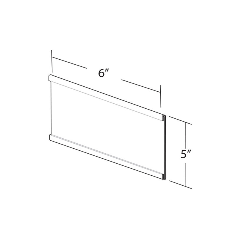 Clear Acrylic Landscape Side-Loading Wall Holder Nameplate