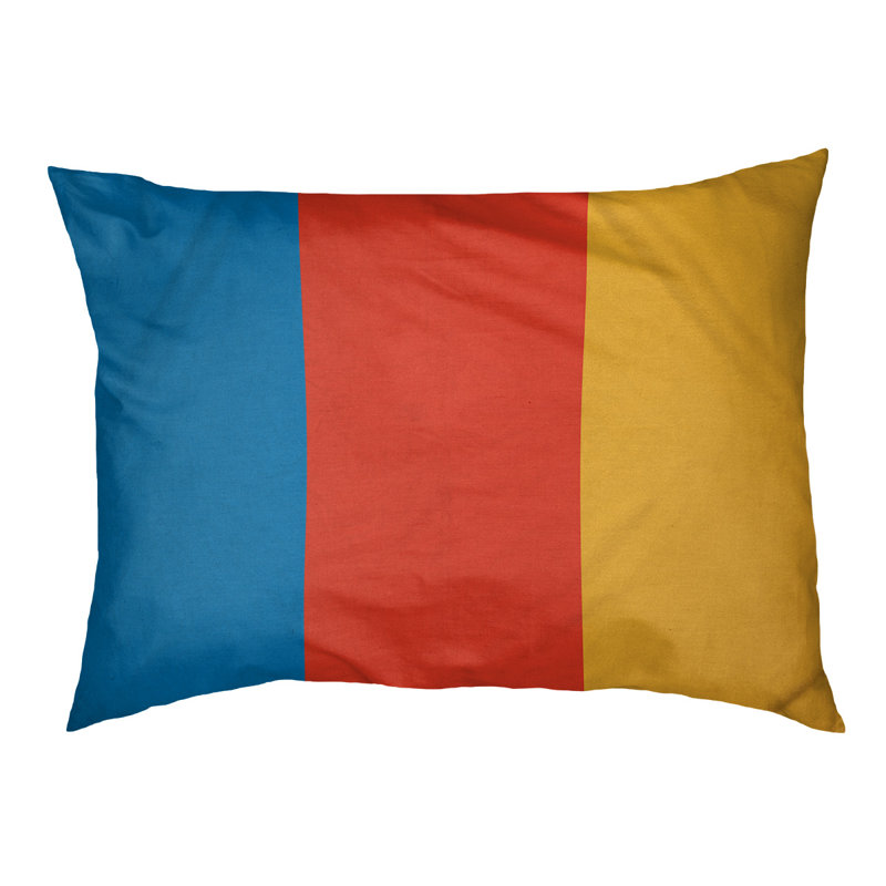 Oreiller Oklahoma, Moyen (l 28 po x P 18 po x H 9,5 po), Bleu basketball / rouge basketball / jaune