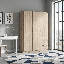 Cairo Oak Effect Compact 3 Door 3 Drawer Space-Saving 135cm Wardrobe