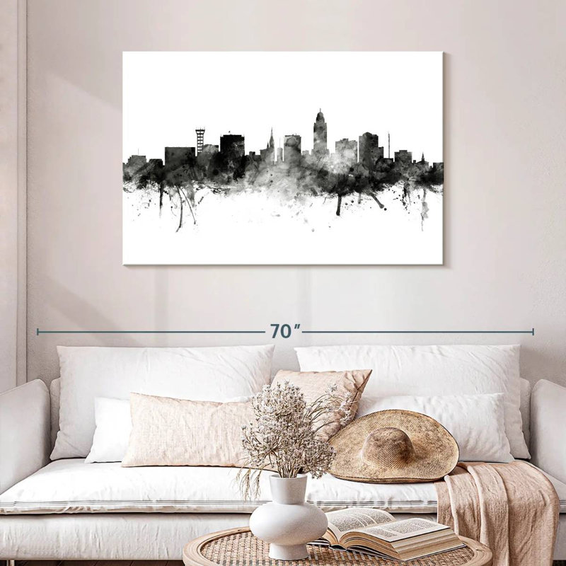 Keesha Lincoln Nebraska Skyline III, 30" H x 45" W