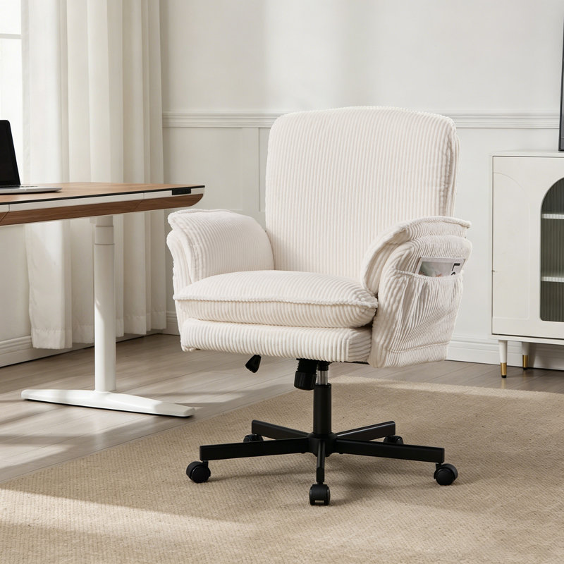 Chaise avec accoudoirs et roues Criss, White