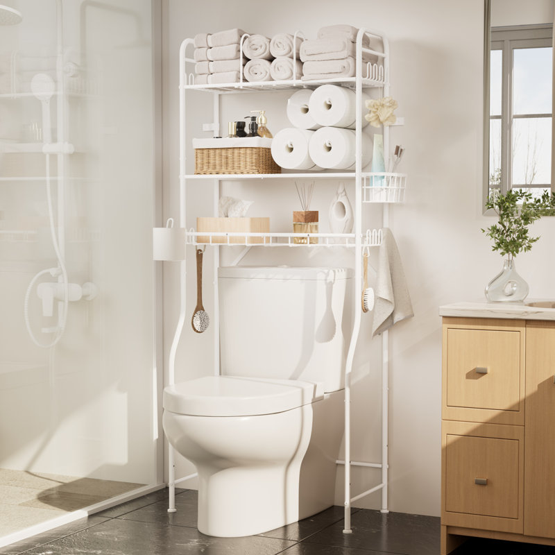 Bathroom Metal Freestanding Over The Toilet Storage, Natural
