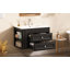 Meuble-lavabo mural 30 po, 2 tiroirs, lavabo simple en céramique 3 trous, armoire moderne