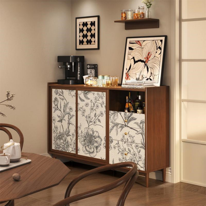 Buffet multifonctionnel en bois massif