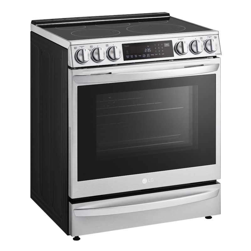 LG 6.3 cu. ft. Smart Slide-in Electric, Black/Silver