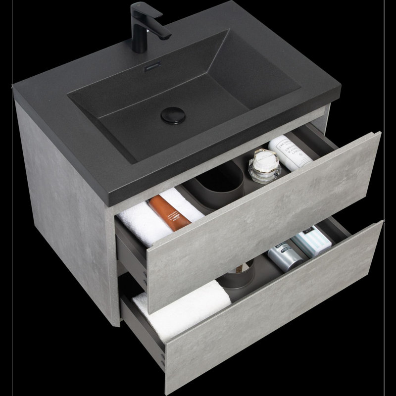 Meuble-lavabo mural moderne pour salle de bain