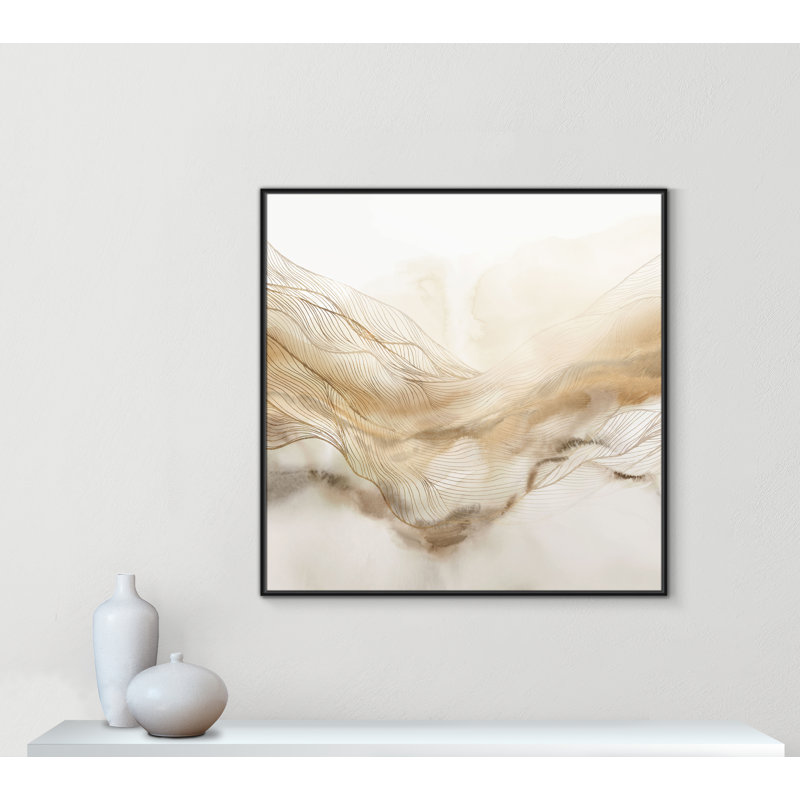 «Line Haze II» par Isabelle Z, H 46,5 po x l 46,5 po, Noir