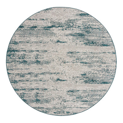 Teal Cartago Indoor/Outdoor Modern Rug