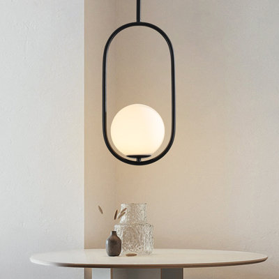 1 - Light 7.87'' Dimmable Modern Unique/statement Single Oval Globe Pendant Light For Kitchen Island Dining Room