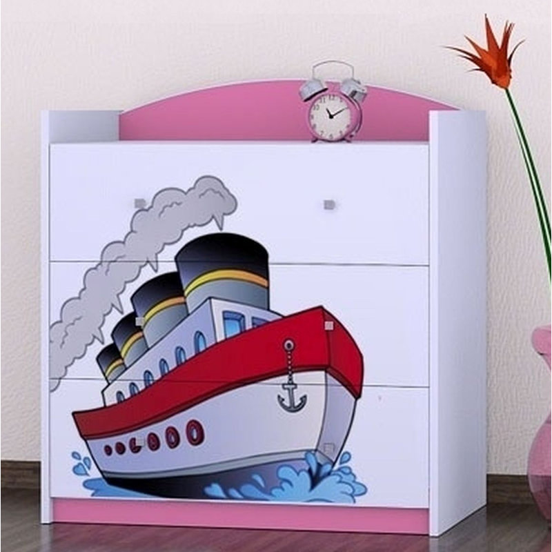 Nicol Kids 3 - Drawer Chest, Pink