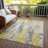 Machine Washable Indoor/Outdoor Xhevrie Yellow Rug-239031783