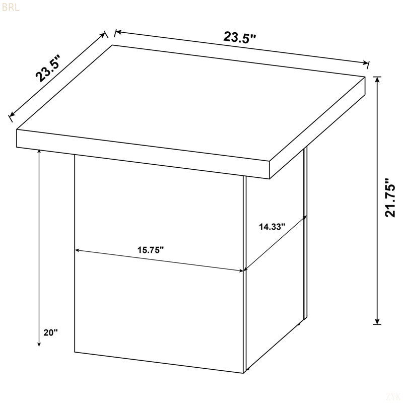 Exeter Mango Square  Coffee Table Set