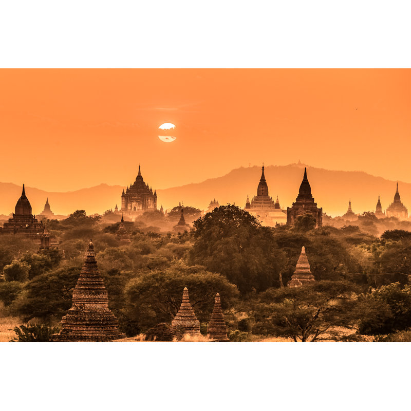 Temples Of Bagan, Burma, Myanmar, Asia - Wrapped Canvas Print, 20cm H x 30cm W