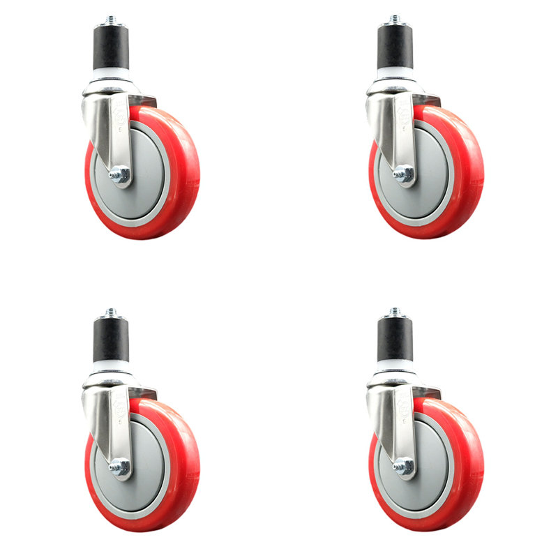 Polyurethane Caster, Red