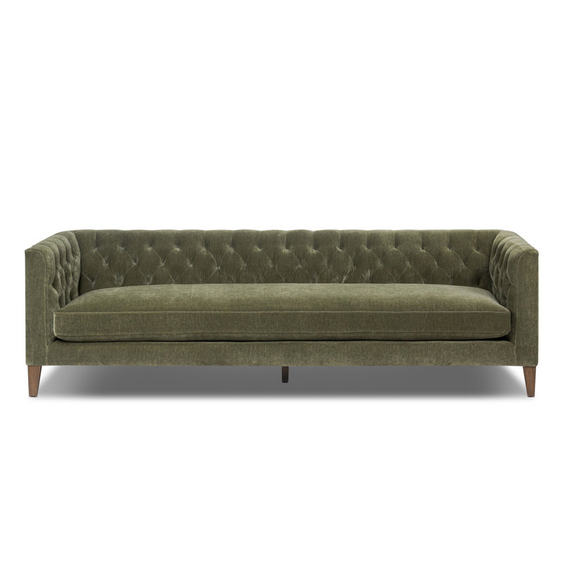 THURSTON SOFA-96"-DAKOTA WARM TAUPE, Amici Moss Velvet