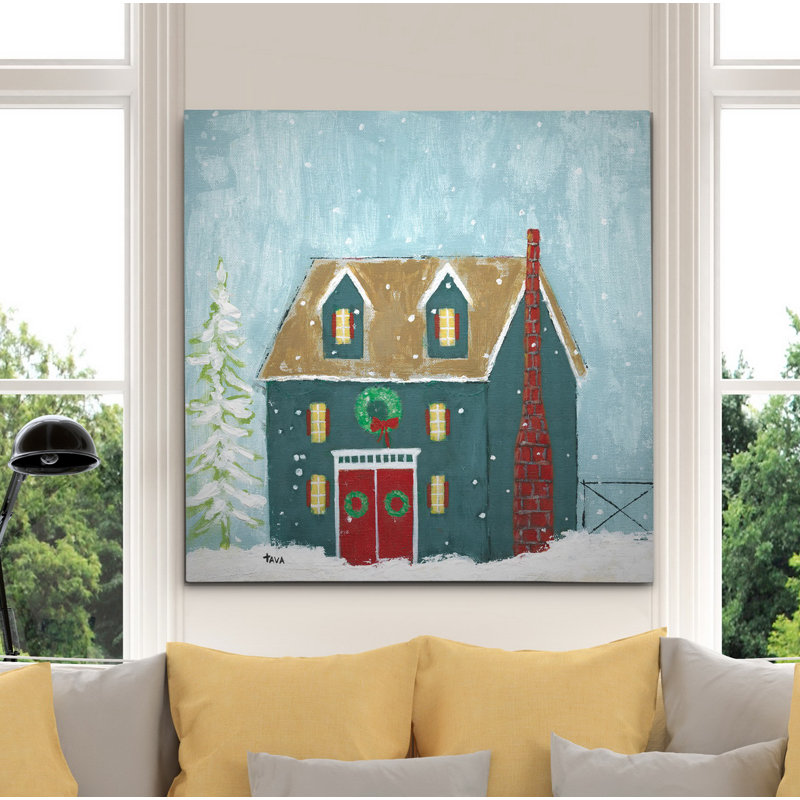 Prêt pour Noël - reproduction d'art sur papier, H 16 po x l 16 po x P 1,5 po, Toile tendue