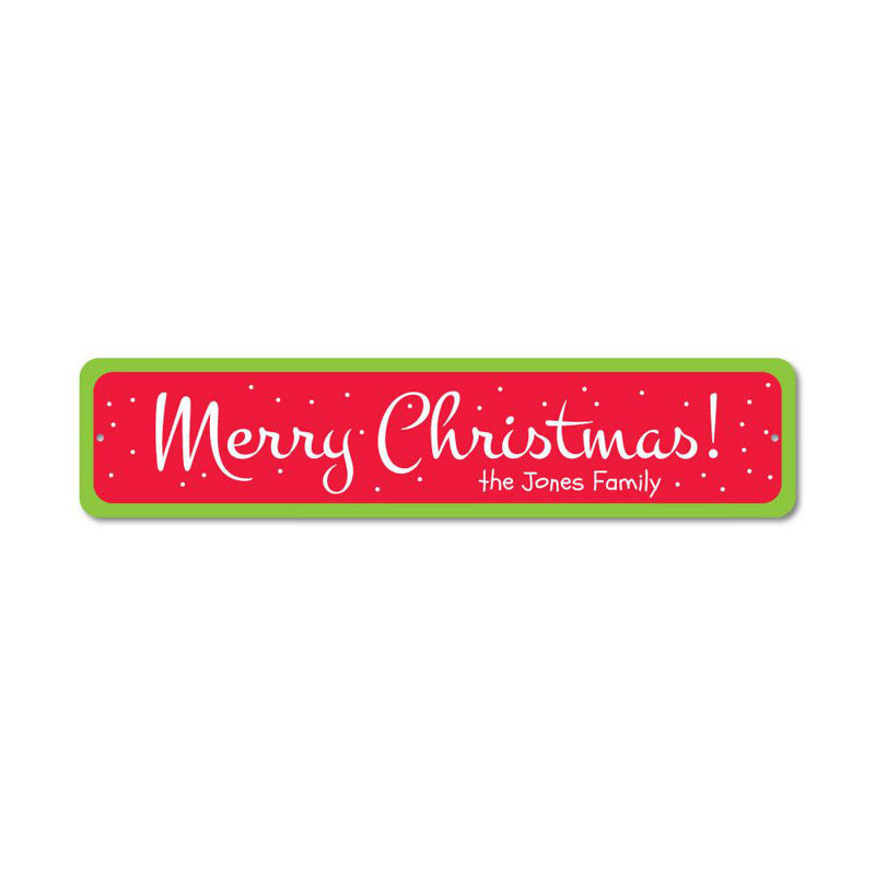 Plaque de Noël en aluminium, H 6 po x l 24 po x P 0,063 po