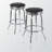 Anzley Black Faux Leather and Metal Frame Counter Stool, 29.1"H X 13.32"W X 13.17"D
