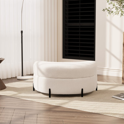 Upholstered Moon Storage Ottoman