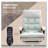 Vinsetto Microfibre Executive Massage Office Chair, Computer Desk Chair,Heated Reclining Chair With Footrest,Double-Tier Padding,Swivel Wheels,Cream White