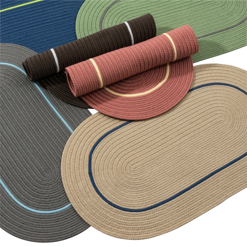 Tapis en sable cubain tressé Norelli, Ovale 12 pi x 15 pi