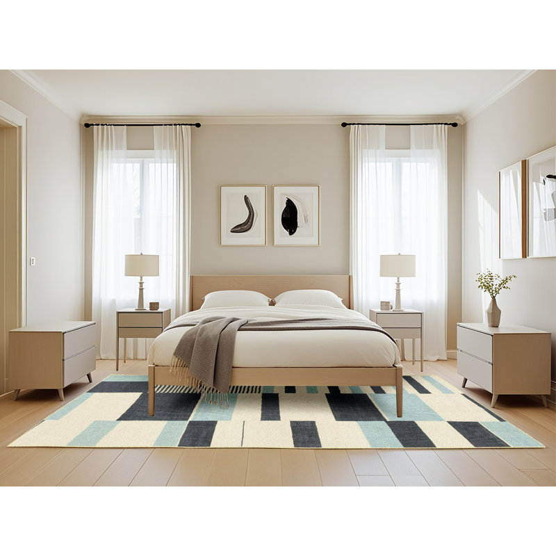 Abstract Indoor Rug, Rectangle 5' x 8'
