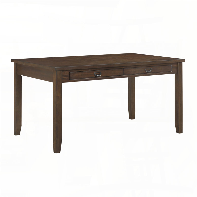 Table de salle à manger à 4 tiroirs - Finition cerisier foncé