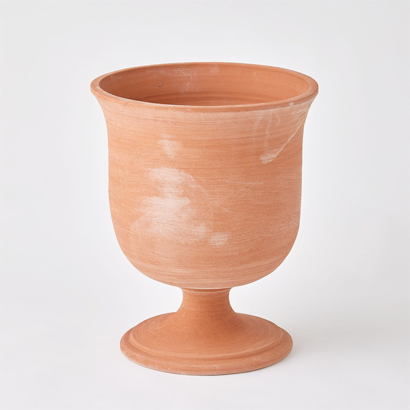 Villa Chalice Vase-Terracotta, 20" H x 16" W x 16"D