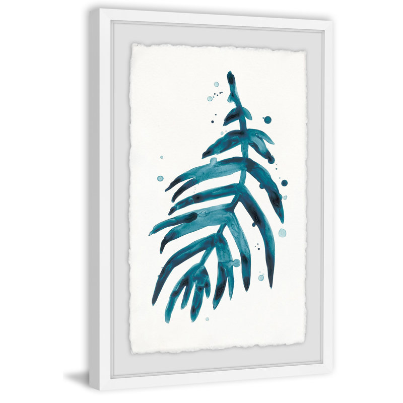Stems in Indigo VI 1 Piece Single Picture Frame Wall Art, 91 cm H x 61 cm W