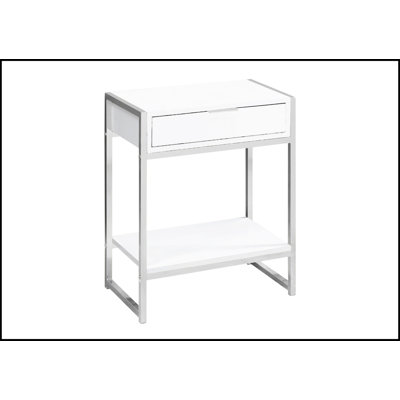 Accent Table with Storage Drawer and Open Bottom Shelf