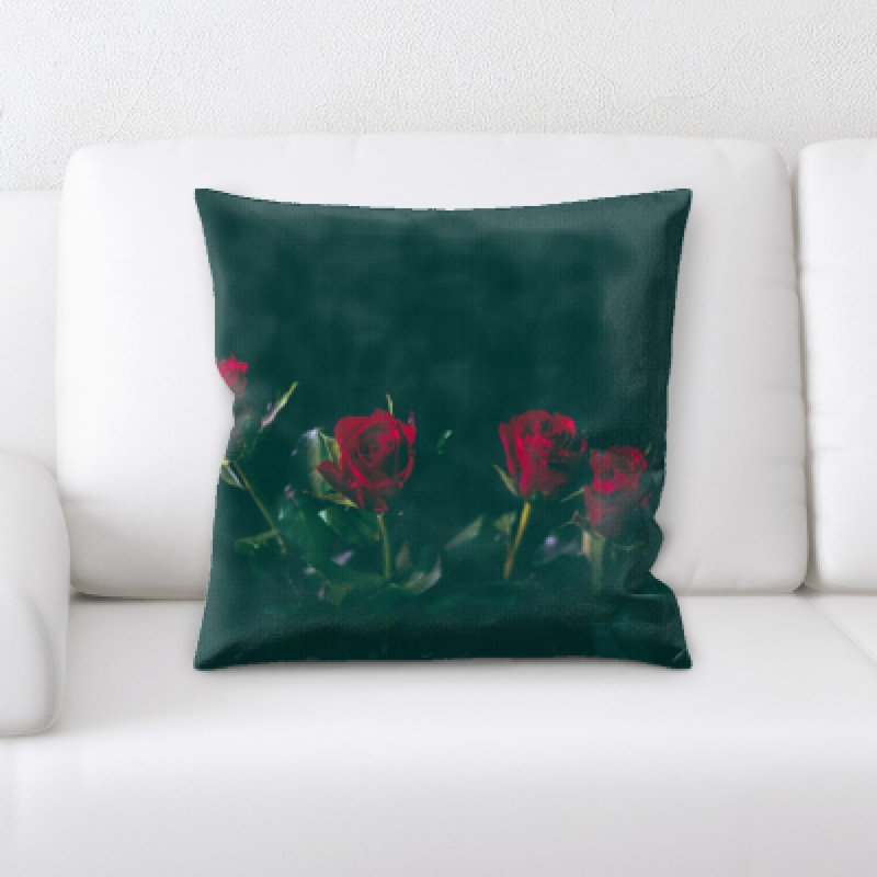 Coussin décoratif d’intérieur microsuède en microsuède east urban home, Vert