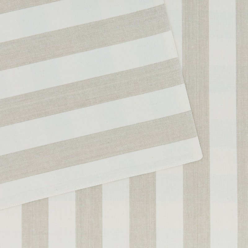 Essential Striped Placemat - Set Of 4, Ivory/Flax