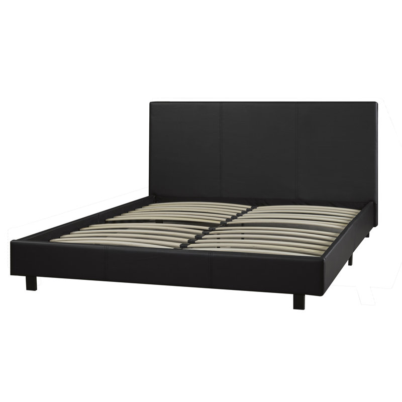 Lit plateforme avec matelas Jahoda, Noir, Complète
