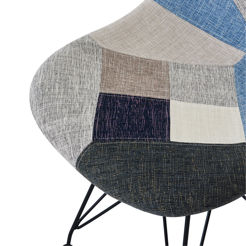 Chaise colorée en patchwork géométrique de style bohémien, 2 chaises de salle à manger, P 18 po x l 21 po x H 32 po, pieds en fer, idéale pour plusieurs réglages de style côté de 2, confortable