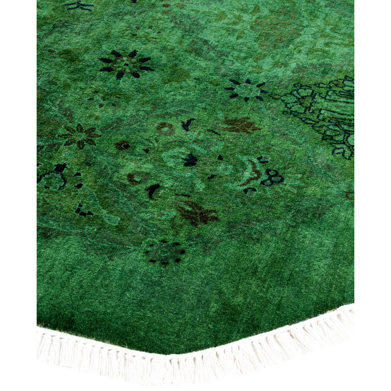 Overdyed One-of-a-Kind 7' 1" x 7' 1" Hand Knotted Area Rug