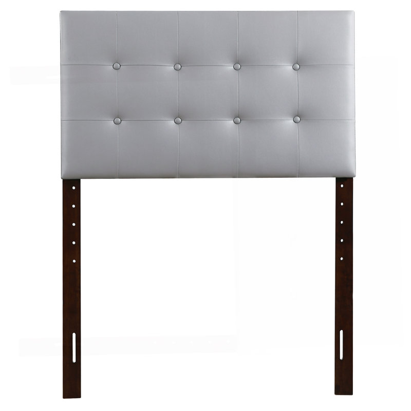 Stylish Upholstered Headboard For Bedrooms, Light Gray, Twin