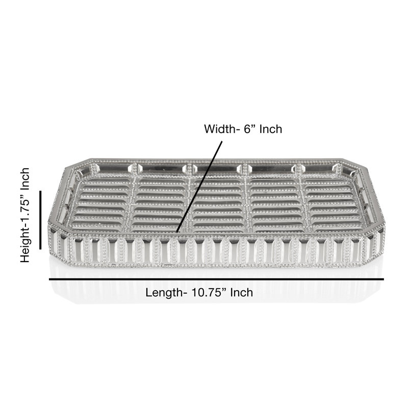Plateau pour accessoires de salle de bain Glitz, Chrome