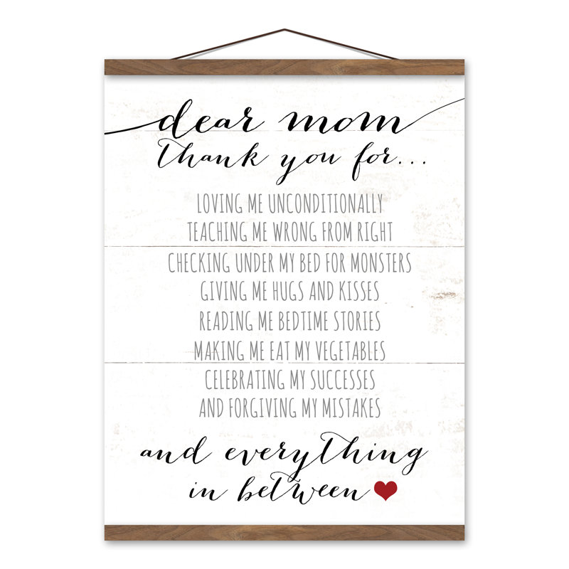 «Thank You Mom», reproduction sur toile sans cadre