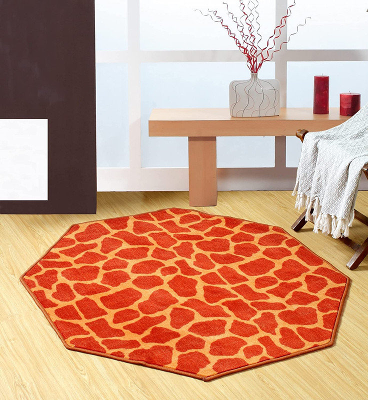Tapis imprimé animal - Girafe sur échasses, Octogone 11 pi